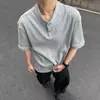 Camiseta Manga Curta Patchwork Color Blocking Falsa Duas Peças para Homem, Tendência de Verão Estilo Americano Solta Cleanfit Camiseta Meia Manga para Casal
