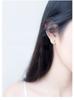 Pendientes de plata de ley S925 con forma de asta y diamantes, estilo coreano, para mujer.