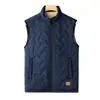 Chaleco de lana de cordero, chaleco de algodón para hombre, chaleco de cuello alto, chaleco para hombre, chaleco de forro polar otoño e invierno para hombre