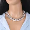 Estilo genial diseño de nicho cadena de aluminio cadena para la clavícula transfronterizo moda femenina temperamento apilado hip-hop collar