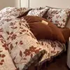 Conjunto de colcha de leite veludo novo de 2026, quatro peças, espessado e quente para o inverno, feito de fleece de coral e flanela
