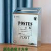 Buzón de hierro estilo americano al por mayor buzón vintage artesanía pastoral colgante de pared caja de sugerencias de pared decoración del hogar Pared Pared