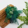 0375 direto da fábrica lindo tecido coreano para mulheres com fita de pérola adorno de cabeça cor completo corsage chapéu sapatos