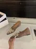 Zapatos Mary Jane de Puntera Puntiaguda con Elevación Interna de Gamuza para Mujer 2025 Primavera y Otoño Zapatos de Noche con Perlas Francesas con Falda