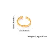 Moda Europea y Americana Estilo Ins Anillo Simple de Acero de Titanio Chapado en Oro de 18k Asimétrico Geométrico Acero Inoxidable Joyería para Dama Venta Caliente