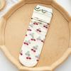 Meias Zhuji Jk para Mulheres, Meias Finas de Seda Estilo Ballet para o Verão com Estampa de Frutas, Meias de Renda, Meias de Seda Gelada até a Panturrilha