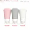Nuevas botellas de silicona para viaje, set portátil para el hogar y el viaje para limpiador facial, gel de ducha, cosméticos y almacenamiento de lociones