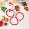4 piezas de traje navideño colgante con hebilla de cabeza de dibujos animados, horquilla de Papá Noel, aro de cabeza de alce, decoraciones para fiestas navideñas