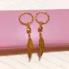 Chapado en oro de Vietnam oro real pendientes de moda nuevos pendientes de hoja Joker e-commerce transmisión en vivo suministro de fábrica venta al por mayor
