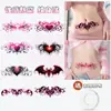 Pegatinas de Tatuaje de Súcubo para Mujeres, Impermeables, de Larga Duración, Coloridas, de Alta Gama, Cintura y Abdomen, Cesárea, Sexy, Vergonzoso, Privado, Lavables