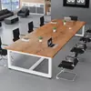 Mesa de conferência, mesa de escritório simples e moderna, mesa de escritório retangular moderna e minimalista, mesa longa simples para treinamento