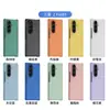 Aplicable Transfronterizo Samsung Z Flip8 Juego de Tres Piezas Plegable Tacto Piel Spray de Aceite Funda para Teléfono Fold 7/6 Color Sólido Funda Dura