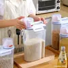 Tarro de Almacenamiento de Grano Grueso Tarro Sellado de Cinco Granos Tarro de Almacenamiento de Arroz Tarro de Almacenamiento de Frijoles Cubo de Grano Grueso Caja de Arroz Almacenamiento de Cocina