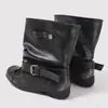 Botas da Moda Empilhadas Outono/Inverno Nova Moda Feminina Temperamento Fivela de Cinto Plissada Versátil Estilo Coreano 2026 Laço