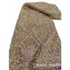 Vestido de Casamento Francês Retrô Bordado com Lantejoulas e Contas em Toda a Largura Tecido de Renda Vestido Vestido Bordado em Tela Atacado