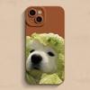 Funda para Teléfono Móvil iPhone 14 Perro Col Repollo Apple 16 Divertida 15 Promax Todo Incluido 13 Linda 11 Simple y Aplicable