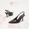 Zapatos de Tacón Alto con Correa de Hebilla Metálica, Diseño de Nicho, Modernos y Versátiles, Sandalias de Tacón Fino para Mujer, Sandalias de Tacón Alto Elegantes y Lujosas