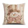 Funda de almohada de Papá Noel de Navidad sin relleno Cojín de lino para mesita de noche Producto Nuevo de Amazon Cojín para sofá Venta al por mayor