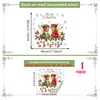 D23729 Duende de Dibujos Animados Navideño Copo de Nieve Pegatina para Ventana Vidrio de Escaparate Puerta de Cristal Decoración del Hogar Pegatina Electrostática para Vidrio