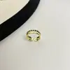 Anillo de plata de doble cadena estilo coreano para mujer, textura vintage estilo ins, diseño de nicho, anillo abierto para el dedo índice