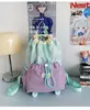 Mochila de Cordão Roxo Taro e Verde Menta em Tecido Leve Plissado, um Estilo Fresco para Amigos, Perfeita para Acampamento
