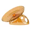 Rueda de correr tipo disco volador para hámster con casa escondite, rueda de correr tipo platillo volador, juguete decorativo para hámster, rueda giratoria para hámster
