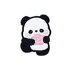 Parche Bordado de Panda Pegatina de Tela Expresión de Dibujos Animados Bolsa Autoadhesiva Ropa Bolsa de Compras Reparación Subsidio Pegatina Decorativa Linda