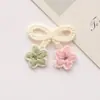 Accesorios decorativos para sombreros, ropa y bolsos, parches, parches bordados, parches de tela bordados de flores de lazo coloridas estilo coreano