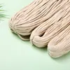 Fabricantes em estoque este cordão de algodão com núcleo branco preto branqueado de 1 mm a 7 mm, corda redonda com cordão, cordão de cintura, boné