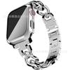 Para Apple Watch Chanel Correa de Metal de Cadena de Mezclilla de una Sola Fila para Apple watchS10 Mujer
