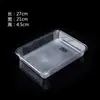 Bandeja Plástica Transparente Retangular Prato para Comida Cozida Prato para Vegetais Braiseados Prato para Pratos Frios Prato Comercial Retangular Quadrado Prato de Exibição