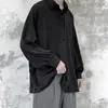 Camisa para Hombre Estilo Hong Kong Holgada Tops de Hada dk Duffy Diseño Guapo de Moda jk Manga Larga Estilo Perezoso Camisa con Sensación de Caída