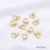 Hebilla de cierre de langosta con forma de corazón de oro de 14 quilates que conserva el color, hebilla de conexión para collar y pulsera, accesorios de joyería hechos a mano DIY.