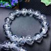 Pulsera de cristal blanco del Himalaya para mujer, diseño de círculo único, con cuentas, ideal como regalo.