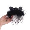 Pinza para el pelo para la parte trasera de la cabeza, otoño e invierno, pinza para sujetar el pelo, nueva pinza de plumas para celebridades de Internet, pinza grande para el pelo, pinza de tiburón