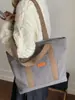 Bolsa de Lona Grande de Gran Capacidad Transfronteriza Bolso de Hombro Bolso de Hombro Portátil Estudiante Viajes Diarios Simple Versátil Bolsa para Clase