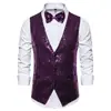 Roupa de Performance de Palco Masculina Colete Pequeno de Lantejoulas Estúdio Fotográfico Apresentador de Fotos Cantor Mestre de Cerimônias Colete