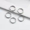 Anillo de Llave de Acero Inoxidable al por Mayorista de Fábrica Anillo Plano de Alambre Plano Anillo de Llave Cadena para Ropa Equipaje Accesorios Anillo para Colgar Juguetes