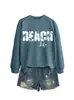 Vida na Praia Amazon Ebay Site Independente Moletom Feminino da Moda e Divertido com Gola Redonda e Manga Longa Outono e Inverno