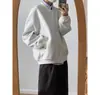 Sudadera tipo cárdigan gris americana nueva de primavera y otoño, chaqueta para hombre, marca de moda, casual, uniforme de béisbol, holgada, chaqueta deportiva casual