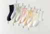 Calcetines sin costuras con borde de volantes para mujer, estilo fino de verano, color blanco liso, calcetines de algodón versátiles hasta la pantorrilla para primavera
