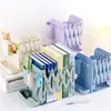 Soporte Retráctil Serie Morandi Estante Metálico de Escritorio para Libros con Portalápices Soporte de Libros de Alto Valor Soporte Fijo para Libros