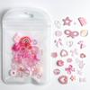 Pink Paradise Grande Mixed Nail Art Joias Atacado Resina Arco-Íris Amor Desenho Animado Urso Material para Nail Art Bolsa Faça Você Mesmo
