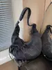 Bolsa Versátil de Grande Capacidade para Mulheres, Estilo Preguiçoso Coreano, Bolsa Transversal Xadrez Formato Dumpling para Estudantes Universitários