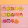 Rebanadas de Fruta de Simulación Accesorios de Resina Pegamento de Crema para Bricolaje Material para Funda de Teléfono Juguete Comestible Adornos para Pinzas de Pelo Accesorios Hechos a Mano