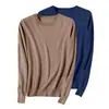Conjunto de dos piezas Otoño e Invierno Suéter Pulóver para Mujer Cuello Redondo Tejido de Punto Holgado Color Sólido Manga Larga Talla Grande Capa Base Versátil