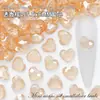 5.5*6mm Corazón de Melocotón Diamante para Uñas Forma de Diamante Fondo Plano Diamante de Forma Especial Cristales para Uñas Uñas Portátiles Joyería para Manicura DIY Venta al por Mayor