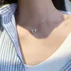 Collar Creativo y Dulce con Forma de Corazón de Amor Estilo Coreano para Mujer, Cadena Elegante y de Moda con Borla Ajustable Cadena para Clavícula