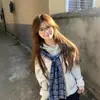 Chaqueta con capucha de cuadros retro americana de dos piezas falsas para mujer, diseño holgado de otoño e invierno, tops de nicho para pareja, moderna