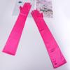 Guantes Largos Extra Largos de Satén Elástico de Seda Transfronterizos para Cosplay para Damas Halloween Sexy Cena Actuación Boda